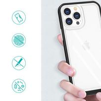 remantuoja telefonus - Clear 3in1 case for iPhone 14 Plus silicone cover with frame black - 6 nuotrauka