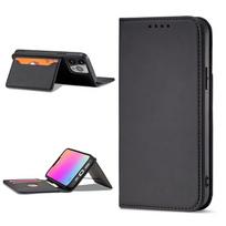 flip telefonai - Magnet Card Case case for iPhone 14 flip cover wallet stand black - 3 nuotrauka