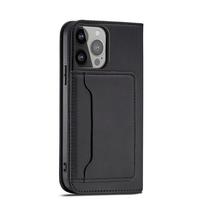 flip telefonai - Magnet Card Case case for iPhone 14 flip cover wallet stand black - 4 nuotrauka