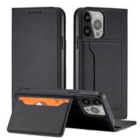 flip telefonai - Magnet Card Case case for iPhone 14 flip cover wallet stand black - 11 nuotrauka