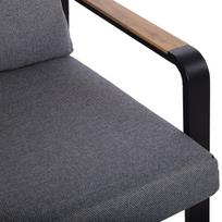 vieta - Lauko baldų komplektas Home4you LONA, pilkas/juodas, 5 vietų - 6 nuotrauka