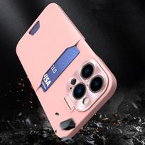 samsung stovas - Leather Stand Case for Samsung Galaxy S23+ card wallet cover with stand pink - 4 nuotrauka