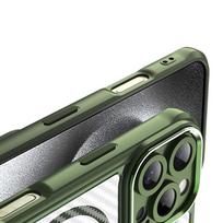 iphone 16 pro apple silicone deklas - Hurtel "Leading Series MagSafe Silicone Case for Apple iPhone 16 Pro Max" Žalias (Green) - 2 nuotrauka