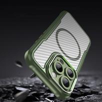 iphone 16 pro apple silicone deklas - Hurtel "Leading Series MagSafe Silicone Case for Apple iPhone 16 Pro Max" Žalias (Green) - 3 nuotrauka