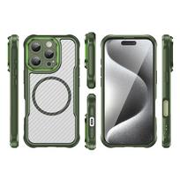 iphone 16 pro apple silicone deklas - Hurtel "Leading Series MagSafe Silicone Case for Apple iPhone 16 Pro Max" Žalias (Green) - 8 nuotrauka
