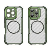 iphone 16 pro apple silicone deklas - Hurtel "Leading Series MagSafe Silicone Case for Apple iPhone 16 Pro Max" Žalias (Green) - 9 nuotrauka