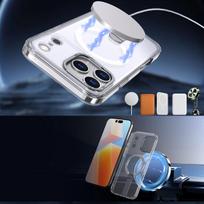 magsafe stovas - Hurtel Hybrid Armor X Dėklas su Stovu Samsung Galaxy S25 FE, suderinamas su MagSafe - Skaidrus (Transparent) - 6 nuotrauka