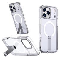 magsafe stovas - Hurtel Hybrid Armor X Dėklas su Stovu Samsung Galaxy S25 FE, suderinamas su MagSafe - Skaidrus (Transparent) - 7 nuotrauka