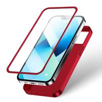 iphone deklai - Joyroom 360 Full Case front and back cover for iPhone 13   tempered glass screen protector red (JR-BP927 red) - 7 nuotrauka