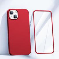 iphone deklai - Joyroom 360 Full Case front and back cover for iPhone 13   tempered glass screen protector red (JR-BP927 red) - 8 nuotrauka