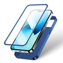 iphone 13 dekliukais - Joyroom 360 Full Case iPhone 13 priekinis ir galinis dėklas + grūdintas stiklas Mėlynas (Blue) - 7 nuotrauka
