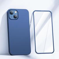iphone 13 dekliukais - Joyroom 360 Full Case iPhone 13 priekinis ir galinis dėklas + grūdintas stiklas Mėlynas (Blue) - 8 nuotrauka