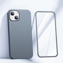 iphone galinis stiklas - Joyroom 360 Full Case front and back cover for iPhone 13   tempered glass screen protector grey (JR-BP927 tranish) - 8 nuotrauka