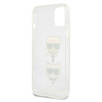 telefono deklas karl lagerfeld - Karl Lagerfeld iPhone 13 mini Glitter Karl's & Choupette Head Case Sidabrinis (Silver) - 3 nuotrauka