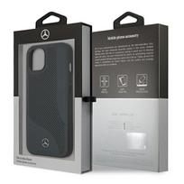 iphone 13 odinis deklas - Mercedes Benz Apple iPhone 13 Mini Mercedes dėklas odinis Perforated Area (MEHCP13SCDONA) mėlynos spalvos - 2 nuotrauka