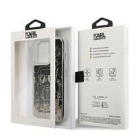 telefono deklas karl lagerfeld - Karl Lagerfeld "Karl Lagerfeld Liquid Glitter Gatsby Case iPhone 13 Pro Max" Black - 2 nuotrauka
