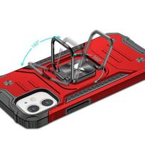 magnetinis telefono laikiklis - Wozinsky Dėklas šarvuotas dėklas iPhone 14 Plus magnetiniam laikikliui Ring Armor raudona - 6 nuotrauka