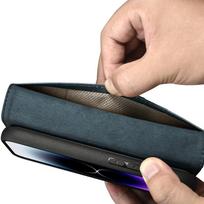 telefono pinigine iphone - iCarer iPhone 14 Pro Oil Wax Wallet 2in1 Anti-RFID Leather Flip Case Mėlynas (Blue) - 6 nuotrauka