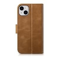 iphone 14 leather case - iCarer Oil Wax Wallet 2in1 Apple iPhone 14 Plus Anti-RFID Leather atverčiamas dėklas telefonui rudos spalvos (WMI14220723-TN) - 3 nuotrauka