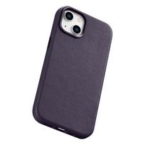 iphone 14 apple leather case magsafe - iCarer odinis dėklas Apple iPhone 14 Plus Tamsiai violetinis (Dark Purple) - 12 nuotrauka