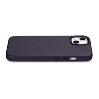 iphone 14 apple leather case magsafe - iCarer odinis dėklas Apple iPhone 14 Plus Tamsiai violetinis (Dark Purple) - 14 nuotrauka