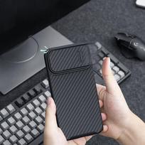 apple iphone pro max 14 - Nillkin Synthetic Fiber S Case Apple iPhone 14 Pro Max - Juodas (Black) - 8 nuotrauka