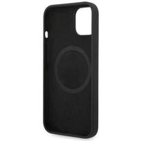 iphone 15 plus silicone case - Dėklas GUESS GUHMP14MSBPLK IPHONE 14 PLUS / 15 PLUS 6.7 "Juodas / Juodas HARD CASE SILICONE PLATE MAGSAFE LOGO - 3 nuotrauka