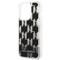 telefono deklas iphone 14 pro max - Karl Lagerfeld "Liquid Glitter Monogram iPhone 14 Pro Max" Black - 4 nuotrauka