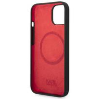 iphone 15 plus silicone case - Karl Lagerfeld iPhone 14 Plus Silicone Plaque MagSafe Case Juodas (Black) - 3 nuotrauka
