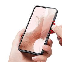 samsung telefonai - Dux Ducis Fino byla Samsung Galaxy S23   dangtelis su pilku silikoniniu rėmu - 7 nuotrauka