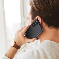 samsung telefonai - Dux Ducis Fino byla Samsung Galaxy S23   dangtelis su pilku silikoniniu rėmu - 8 nuotrauka