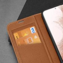 flip telefonai - Dux Ducis skin X2 dėklas Samsung Galaxy S23   atverčiama dėklo piniginė dėklas stovas rudas - 7 nuotrauka