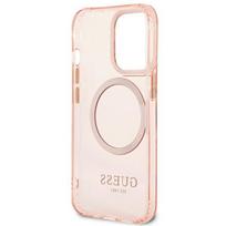 iphone 13 pro max magsafe case - Apple iPhone 13 Pro Max Guess Dėklas Gold Outline Translucent MagSafe (GUHMP13XHTCMP) rožinės spalvos - 3 nuotrauka