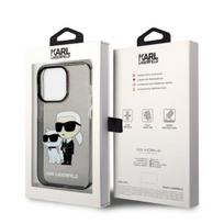 iphone 14 pro max deklas - Karl Lagerfeld "IML Glitter Karl and Choupette iPhone 14 Pro Max" Black - 2 nuotrauka