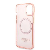 apple iphone 13 pink - Apple iPhone 14 Guess Dėklas Gold Outline Translucent MagSafe (GUHMP14SHTCMP) rožinės spalvos - 3 nuotrauka