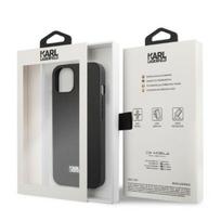 dekliukas iphone 13 mini - Karl Lagerfeld "Karl Lagerfeld Saffiano Plaque Case iPhone 13 mini" Black - 2 nuotrauka