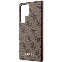 telefonai samsung galaxy - Guess "4G Metal Gold Logo" dėklas Samsung Galaxy S23 Ultra Rudas (Brown) - 4 nuotrauka