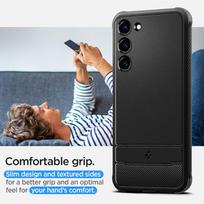 telefonai samsung galaxy - Dėklas Spigen RUGGED ARMOR GALAXY S23 MATTE Juodas - 4 nuotrauka