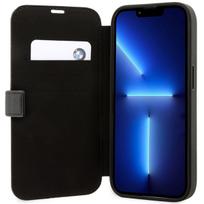 iphone telefonai - Apple iPhone 14 Pro BMW Bookdėklas odinis Stamp Mėlyna Lines (BMBKP14L22RVSK) juodos spalvos - 3 nuotrauka