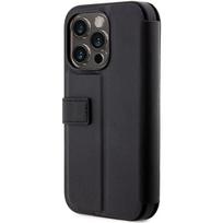 iphone telefonai - Apple iPhone 14 Pro BMW Bookdėklas odinis Stamp Mėlyna Lines (BMBKP14L22RVSK) juodos spalvos - 5 nuotrauka