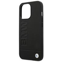 odinis iphone deklas - BMW "BMHCP14XSLLBK Leather Hot Stamp Case iPhone 14 Pro Max" Black - 4 nuotrauka