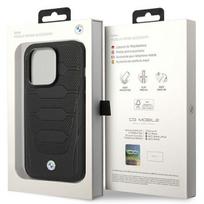 iphone 14 apple leather case magsafe - Apple iPhone 14 Pro Max BMW Leather Diamond Pattern MagSafe - Juodas (Black) - 2 nuotrauka