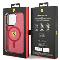 telefono deklas iphone 14 pro max - Ferrari "Translucent Magsafe iPhone 14 Pro Max" Red - 2 nuotrauka