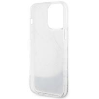 telefono deklas iphone 14 pro max - Guess "Liquid Glitter Marble iPhone 14 Pro Max" White - 3 nuotrauka