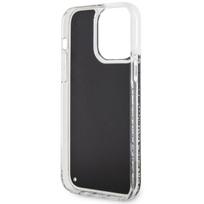 telefono deklas iphone 14 pro max - Apple iPhone 14 Pro Max Guess Liquid Glitter Marble Dėklas - Juodas (Black) - 3 nuotrauka