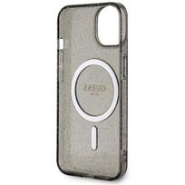 iphone 15 plus magsafe deklas - Guess "Glitter Gold MagSafe iPhone 14 Plus" Black - 3 nuotrauka