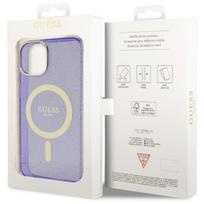 iphone 14 violetine - Guess "Glitter Gold MagSafe iPhone 14 Plus" Purple - 2 nuotrauka