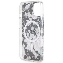 deklas iphone 13 guess - Guess "Flower MagSafe iPhone 14" Black - 3 nuotrauka