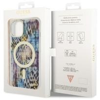 iphone 13 telefono deklas guess - Guess "Leopard MagSafe iPhone 14" Blue - 2 nuotrauka