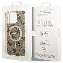 telefono deklas iphone 14 pro max - Guess "4G MagSafe iPhone 14 Pro Max" Brown - 2 nuotrauka